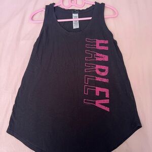 Harley-Davidson Black Tank Top with Pink Graphic